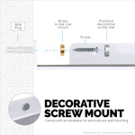3-PACK MIXED SIZE CORNER SHELF (8” 9.5” & 10”) FOR SPEAKERS, BOOKS, DECOR, PLANTS, CAMERAS, PHOTOS, KITCHEN, BATHROOM, ROUTERS & MORE UNIVERSAL SMALL HOLDER ACRYLIC WALL SHELVES - WHITE