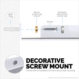 3-PACK MIXED SIZE CORNER SHELF (8” 9.5” & 10”) FOR SPEAKERS, BOOKS, DECOR, PLANTS, CAMERAS, PHOTOS, KITCHEN, BATHROOM, ROUTERS & MORE UNIVERSAL SMALL HOLDER ACRYLIC WALL SHELVES - WHITE