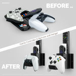 THE ELEPHANT - GAME CONTROLLER & TV REMOTE CONTROL WALL MOUNT HOLDER, ADHESIVE & SCREW IN, UNIVERSAL DESIGN FOR XBOX ONE PS5 PS4 PC GAMEPADS