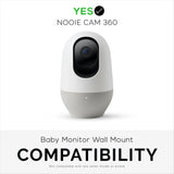 NOOIE CAM 360 WALL MOUNT, ADHESIVE HOLDER, EASY TO INSTALL