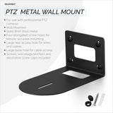 METAL PTZ CAMERA WALL MOUNT BRACKET, UNIVERSAL, SUITABLE FOR HUDDLECAM, PTZOPTICS, AVIPAS, LUMENS CAMERA - BLACK