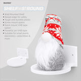5” ROUND FLOATING SHELF, SCREW & ADHESIVE, FOR SECURITY CAMERAS, BABY MONITORS, SPEAKERS, PLANTS & MORE - WHITE