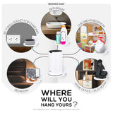 5” ROUND FLOATING SHELF, SCREW & ADHESIVE, FOR SECURITY CAMERAS, BABY MONITORS, SPEAKERS, PLANTS & MORE - WHITE