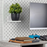 5” ROUND FLOATING SHELF, SCREW & ADHESIVE, FOR SECURITY CAMERAS, BABY MONITORS, SPEAKERS, PLANTS & MORE - WHITE
