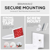 5” ROUND FLOATING SHELF, SCREW & ADHESIVE, FOR SECURITY CAMERAS, BABY MONITORS, SPEAKERS, PLANTS & MORE - WHITE