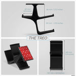THE TREO - UNDER DESK DUAL CONTROLLER & HEADPHONE HANGER - BLACK