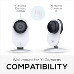 Wall Mount For YI Home (3 Pack) Security Camera - Adhesive Holder, No Hassle Bracket, Strong 3M VHB Tape, No Screws, No Mess Install (White)