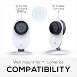 Wall Mount For YI Home (3 Pack) Security Camera - Adhesive Holder, No Hassle Bracket, Strong 3M VHB Tape, No Screws, No Mess Install (White)