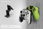 ATLAS - UNIVERSAL EDITION - DUAL GAME CONTROLLER HANGER - BLACK