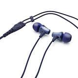 Écouteurs IEM à isolation phonique Jive avec télécommande à 3 boutons et microphone - Bleu