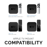 WALL & TV MOUNT BRACKET FOR APPLE TV 4K & HD - STICK ON