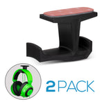 BIGJ - UNDER DESK HEADPHONE HANGER AND CABLE ORGANISER - 2 PACK - BLACK