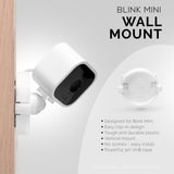 MINI CAMÉRA BLINK - SUPPORT MURAL ADHÉSIF - PACK DOUBLE - BLANC