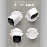 MINI CAMÉRA BLINK - SUPPORT MURAL ADHÉSIF - PACK DOUBLE - BLANC