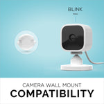 MINI CAMÉRA BLINK - SUPPORT MURAL ADHÉSIF - PACK DOUBLE - BLANC