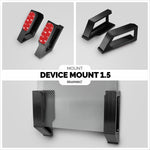 SCREWLESS WALL MOUNT FOR ROUTERS, CABLE BOXES AND MORE - DEVICES UP-TO 1.5"/ 38MM THICK - BLACK