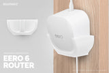 EERO 6 MESH WALL MOUNT ADHESIVE HOLDER - EASY TO INSTALL, NO SCREWS OR MESS (NOT COMPATIBLE WITH EERO PRO 6 / BEACON)