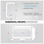 MODULAR UNDER DESK MOUNT BRACKET FOR KEYBOARDS, ROUTERS, CABLE BOXES AND MORE - BLACK