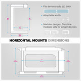 SUPPORT DE MONTAGE MODULAIRE SOUS BUREAU POUR CLAVIERS, ROUTEURS, BOÎTES DE CÂBLES ET PLUS - NOIR