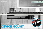 MODULAR UNDER DESK MOUNT BRACKET FOR KEYBOARDS, ROUTERS, CABLE BOXES AND MORE - BLACK