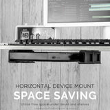 MODULAR UNDER DESK MOUNT BRACKET FOR KEYBOARDS, ROUTERS, CABLE BOXES AND MORE - BLACK