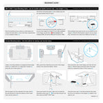 Support sous le bureau pour ordinateur portable avec adhésif et vis pour appareils comme les ordinateurs portables, MacBook, clavier de surface, routeurs, modem, boîtier de câble, commutateur réseau et plus encore.