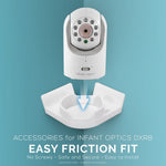 SCREWLESS WALL MOUNT SHELF FOR INFANT OPTICS DXR-8 BABY MONITOR - WHITE
