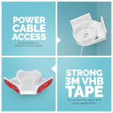 SCREWLESS WALL MOUNT SHELF FOR INFANT OPTICS DXR-8 BABY MONITOR - WHITE