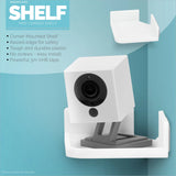 SMALL ADHESIVE CORNER FLOATING SHELF FOR SECURITY CAMERAS, BABY MONITORS, SPEAKERS, PLANTS & MORE