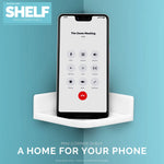 SMALL ADHESIVE CORNER FLOATING SHELF FOR SECURITY CAMERAS, BABY MONITORS, SPEAKERS, PLANTS & MORE
