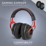 BRAINWAVZ GEL GAMING EARPADS - OVAL - MICRO SUEDE WITH MEMORY FOAM