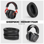 HEADPHONE MEMORY FOAM EARPADS - OVAL - SHEEPSKIN LEATHER