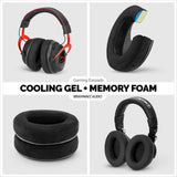 BRAINWAVZ GEL GAMING EARPADS - OVAL - MICRO SUEDE WITH MEMORY FOAM