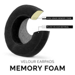 ÉCOUTEURS EN MOUSSE À MÉMOIRE POUR CASQUE - TAILLE XL - VELOURS