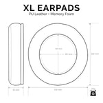 HEADPHONE MEMORY FOAM EARPADS - XL SIZE - VARIOUS COLOURS