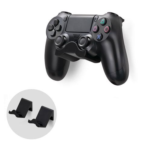 PLAYSTATION PS4 GAME CONTROLLER WALL MOUNT HANGER HOLDER - 2 PACK - BLACK TWIN PACK