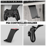 BRAINWAVZ UNDER-DESK PS4 XBOX GAME CONTROLLER HOLDER - BLACK