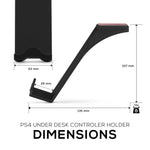 BRAINWAVZ UNDER-DESK PS4 XBOX GAME CONTROLLER HOLDER - BLACK
