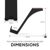 BRAINWAVZ UNDER-DESK PS4 XBOX GAME CONTROLLER HOLDER - BLACK