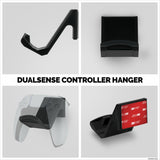 WALL MOUNT HANGER FOR PLAYSTATION PS5 DUALSENSE GAME CONTROLLER - 2 PACK - BLACK TWIN PACK