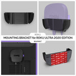 ROKU ULTRA 2020 WALL & TV MOUNT - ADHESIVE HOLDER, NO SCREWS OR MESS
