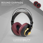 HEADPHONE MEMORY FOAM EARPADS - ROUND - PERFORATED
