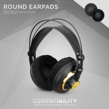 HEADPHONE MEMORY FOAM EARPADS - ROUND - VELOUR