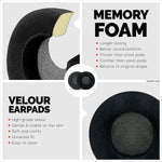 HEADPHONE MEMORY FOAM EARPADS - ROUND - VELOUR