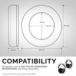 HEADPHONE MEMORY FOAM EARPADS - ROUND - VELOUR