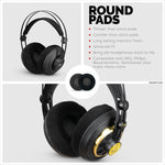 HEADPHONE MEMORY FOAM EARPADS - ROUND - VELOUR