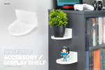 4.6" ROUND ADHESIVE FLOATING SHELF (CF125) FOR SECURITY CAMERAS, BABY MONITORS, SPEAKERS, PLANTS & MORE (118MM X 108MM / 4.6” X 4.2”)