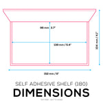 5.4" ADHESIVE WIDE FLOATING SHELF (180) FOR SECURITY CAMERAS, BABY MONITORS, SPEAKERS, PLANTS & MORE (139MM X 96MM / 5.4” X 3.7”)