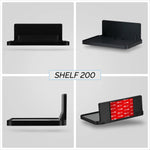 6.7" WIDE FLOATING ADHESIVE SHELF (200) W/ CABLE ACCESS FOR CAMERAS, BABY MONITORS, PLANTS & MORE (172MM X 105MM / 6.7” X 4.1”)