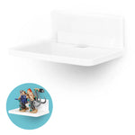 6.7" WIDE FLOATING ADHESIVE SHELF (200) W/ CABLE ACCESS FOR CAMERAS, BABY MONITORS, PLANTS & MORE (172MM X 105MM / 6.7” X 4.1”)